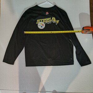 Men's Pittsburg Steelers Long Sleeve Shirt, Black/Yellow/White, Size XL